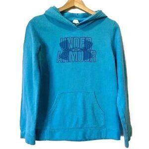 Under Armour Girls Blue Logo Hoodie Size Youth Large